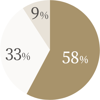 58% 33% 9%
